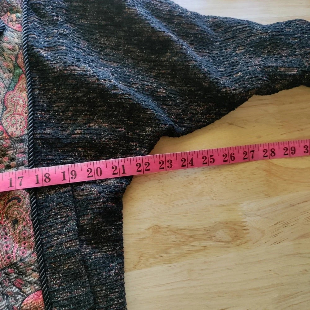 Coldwater Creek Vintage Tapestry Paisley Cropped Jacket Blazer‎ Womens Medium